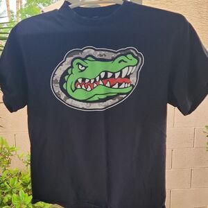 Black T-Shirt with Green Alligator Graphic